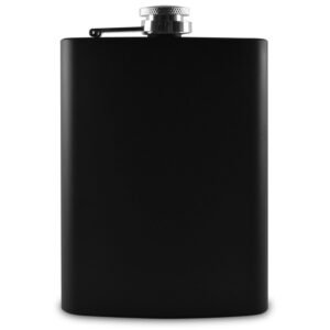 Cantimplora 8oz negro mate Acero inoxidable para licor, a prueba de fugas