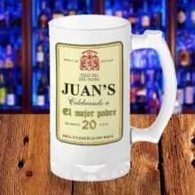 Jarra cervecera con diseño de Marca de bebidas| Con mensaje personalizado