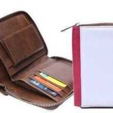 Billetera De Cuero, Para Mujer Con Ziper