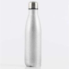 Botella Silver Escarchada térmica de Acero inoxidable