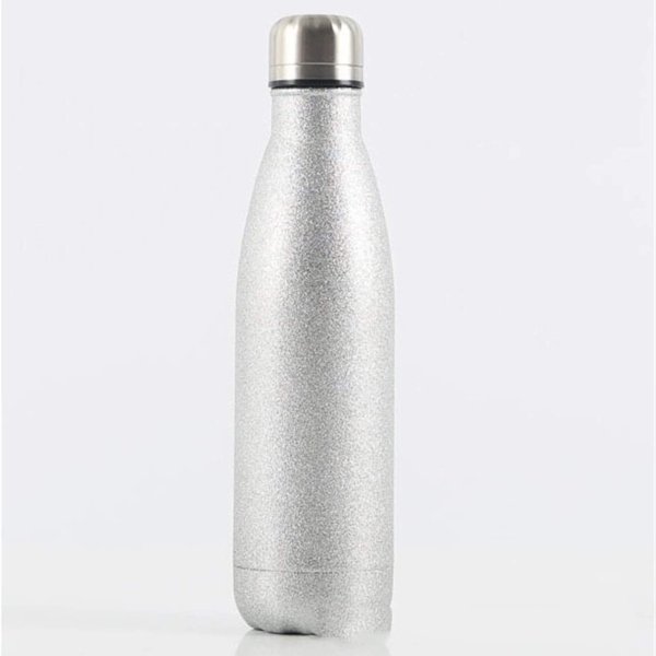 Botella Silver Escarchada térmica de Acero inoxidable