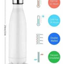 Botella Blanca de 500 ml ideal para bebidas frías