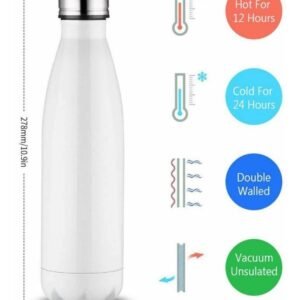 Botella Blanca de 500 ml ideal para bebidas frías