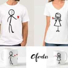 Camisa doble con diseño más taza de regalo