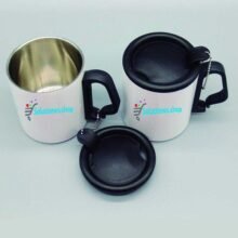 Taza de acero inoxidable con tapa personalizado
