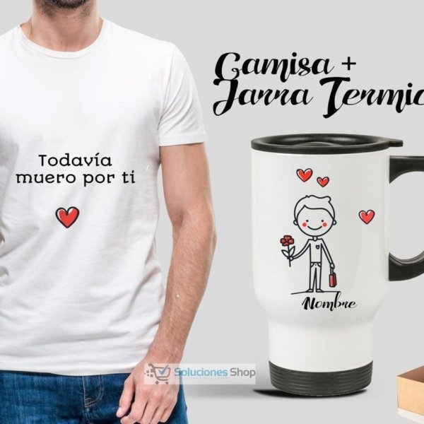 Packing box | Camisa y Jarro Térmico blanco | En caja de regalo