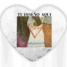 Cojín forma de corazón con lentejuelas/ Relleno anti deformable