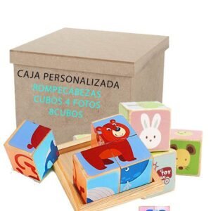 Caja de cubos 3D para 4 imagenes/ Cubo 3d con caja personalizada