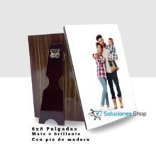 Retablo + fotografía y ampliación Bastidor con Pie (6x8)