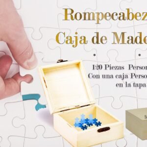 Rompecabezas personalizado con caja de madera