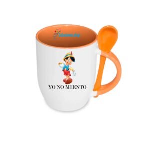 Taza Cuchara Naranja Personalizada