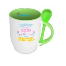 Taza Cuchara Verde Personalizada