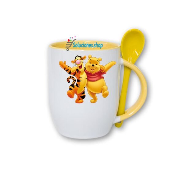 Taza Cuchara amarilla Personalizada