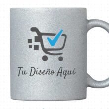 Taza Escarchada color plateado/ Taza de 11oz escarchada/ Tecnica de sublimacion/ Articulo personalizado