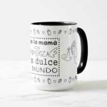 Taza de ceramica de 15oz con fondo de color Negro