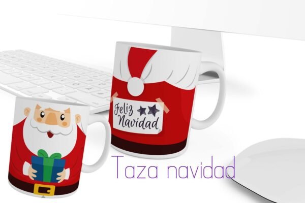 Taza personalizada temática a la navideña