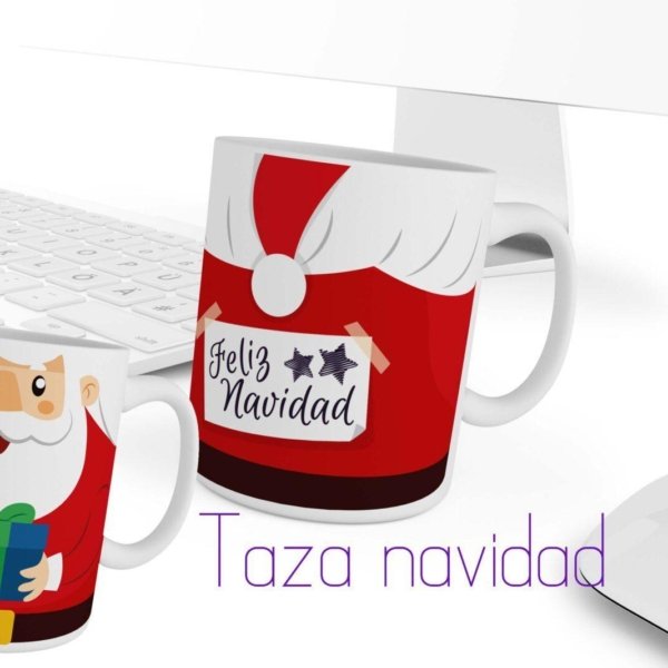 Taza personalizada temática a la navideña