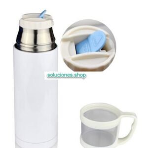 Termo de Acero Inoxidable 500 ml con Tapa Transparente