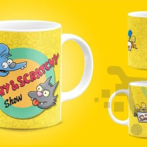 Los Simpson Taza Impresa con arte grafico de los Simpson