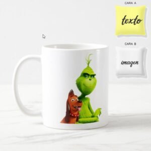 Cojín Amarillo y blanco + Taza personalizada Al gusto