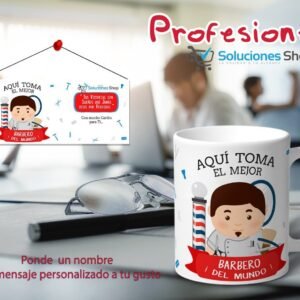 Taza Profesiones aqui toma /con nombre y foto a tu gusto