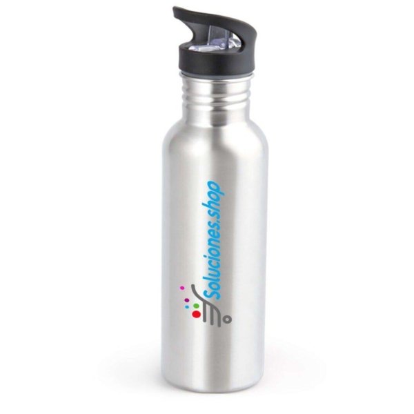 Botella acero inoxidable Personalizada 750ml blanco o plateada