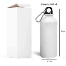 Set de botellas 600 ml personalizada para agua de aluminio