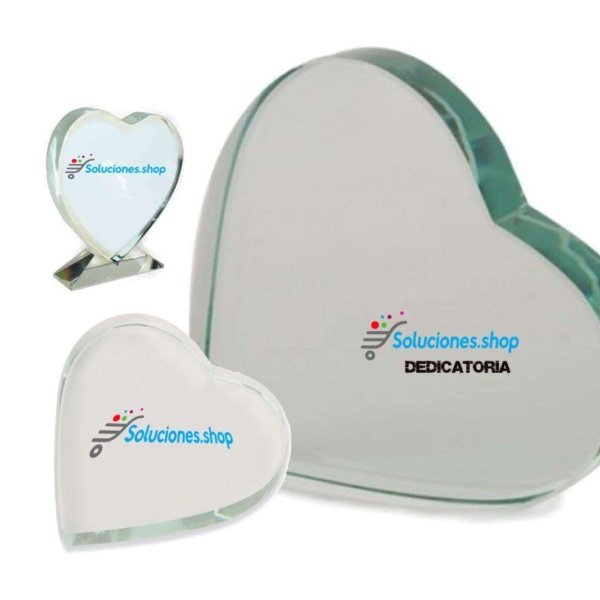 Reconocimiento vidrio forma corazón│Artículos Personalizados
