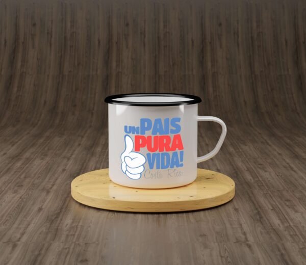 Taza Típica de enamel con diseños nacionales o a tu gusto