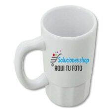 Jarra Cervecera de cerámica blanca estilo alemán