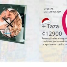 Promoción Reloj + Taza personalizados