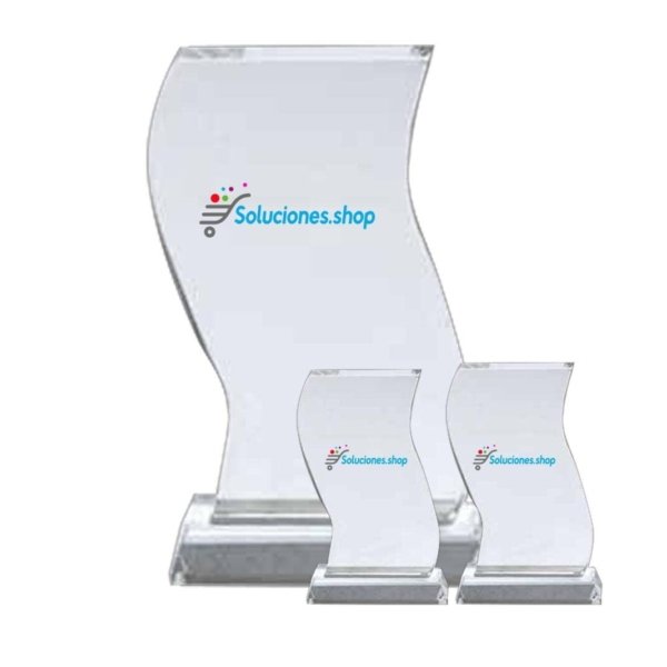 Reconocimiento Vidrio zig zag│Artículos Personalizados