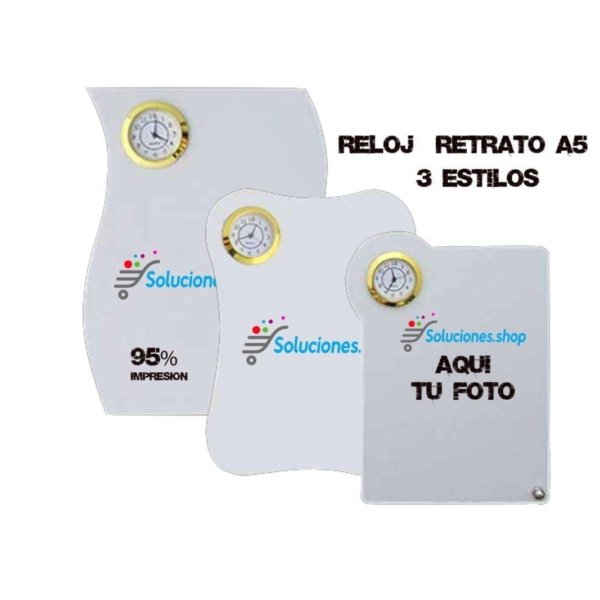 Reloj Retrato MDF A4│Artículos Personalizados
