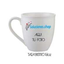 Taza Bistro Blanca 18oz│Articulo personalizado
