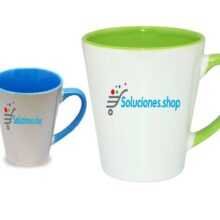 Taza Cónica Interior y Asa de Color│Articulo Personalizado