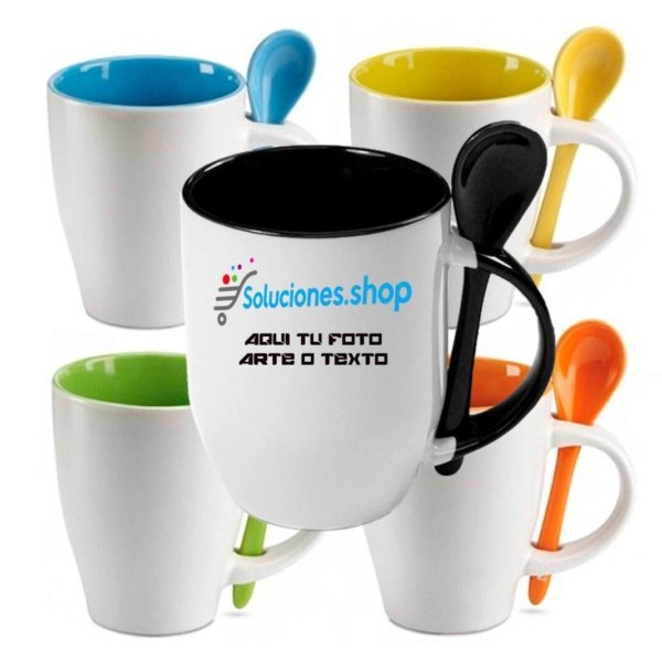 Taza con cuchara│Articulo Personalizado
