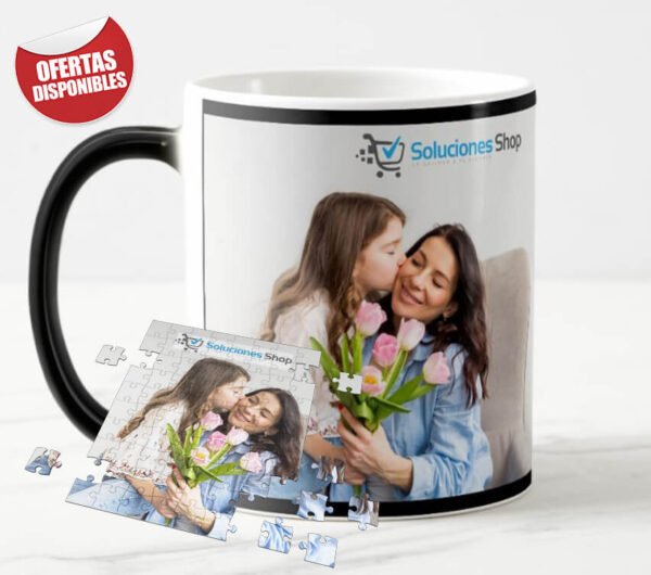 Rompecabezas Magnético + Taza magica personalizada