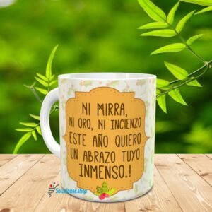 Taza personalizada temática a la navideña