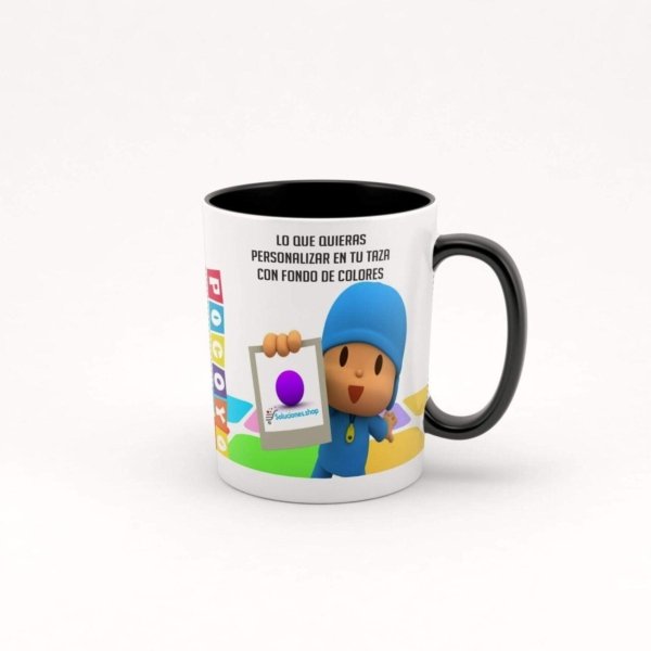 Taza de fondo de colores para personalizar