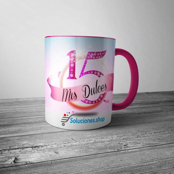 Taza Personalizada │ Ideal para Eventos Fondo de Color