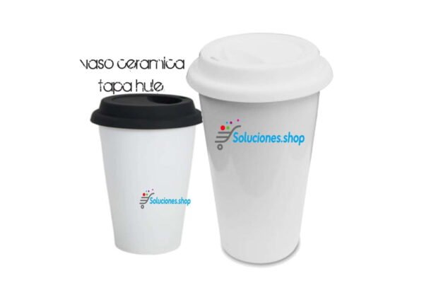 Vaso Cerámica con tapa hule │Articulo personalizado