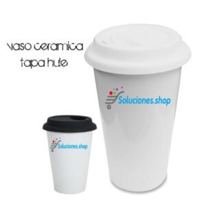 Vaso Cerámica con tapa hule │Articulo personalizado