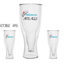 Vaso Doble Vidrio 450 ml│Artículos personalizados