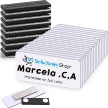 Gafete MDF Rectangular | Pin ID Para empresas u organizaciones