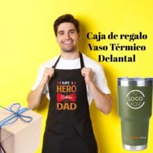 Oferta Delantal + Vaso térmico estilo Yeti grabado Acero