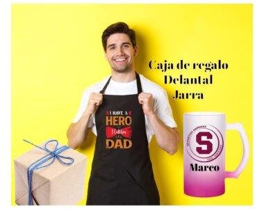 Regalos originales para el Día del Padre Oferta, Jarra, delantal y caja de regalo