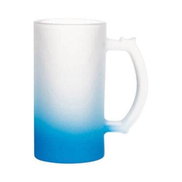 Taza de vidrio esmerilado personalizado colores degradado