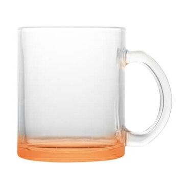 Taza de vidrio para sublimación de 330 ml con fondo colores