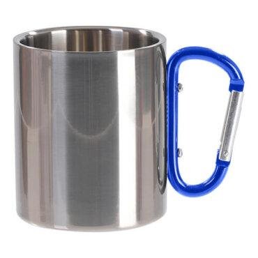 Taza metálica 300 ml personalización con asa mosquetón