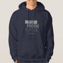 Sudadera personalizada con capucha azul